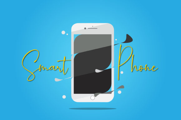 Abstract Smartphone Illustration: Your Modern Design Asset