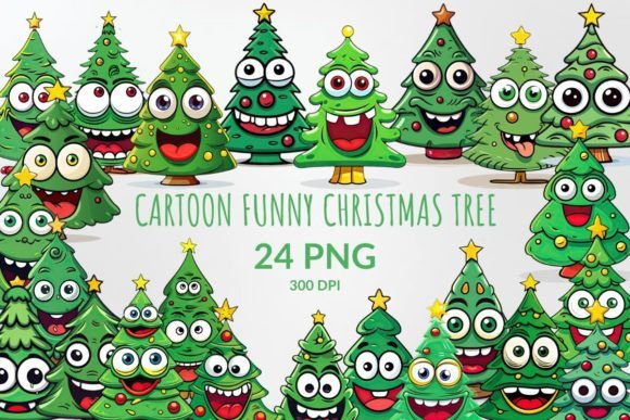Bringing Holiday Cheer to Life: Cartoon Funny Christmas Tree Sublimation