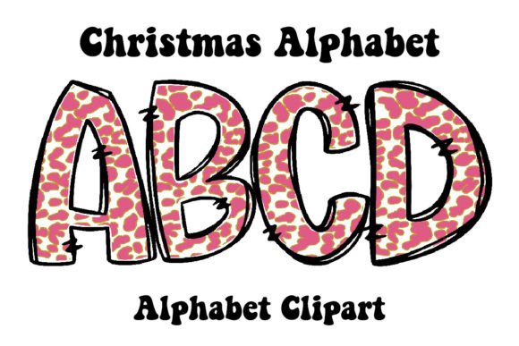Christmas Alphabet White Leopard Doodle: Festive Edge
