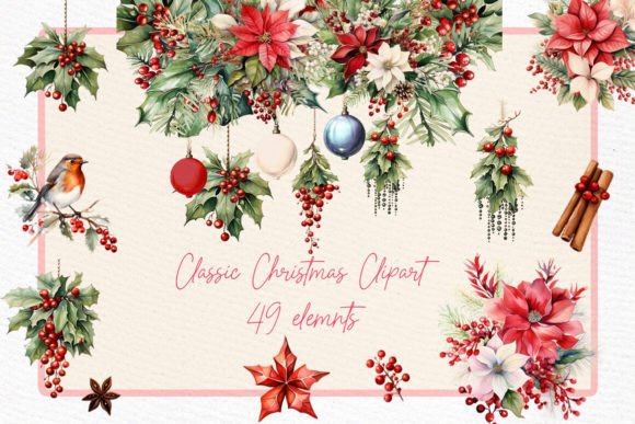 Christmas Clipart Bundle Watercolor Png: A Designer's Toolkit