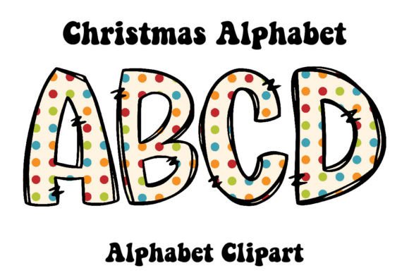 Christmas Doodle Alphabet Cute Dot X Mas: A Festive Design Asset