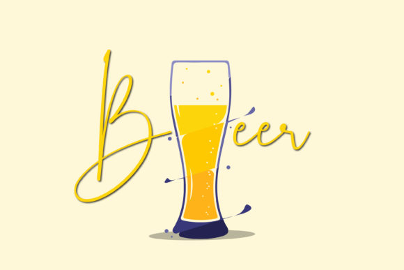 Crafting a Visual Toast: The Beer Glass Vector Illustration