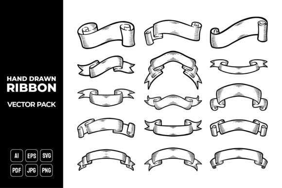 Elevate Your Brand with Hand Drawn Ribbon Banners