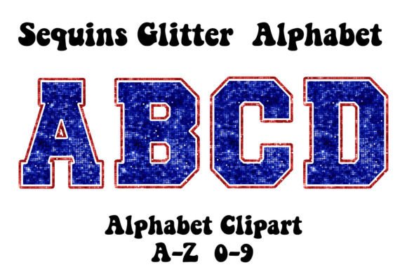 Sequins Glitter Blue White and Red Alpha: Your New Design Secret Weapon