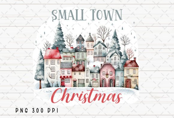 Small Town Merry Christmas Hometown: A Festive PNG for Your Designs