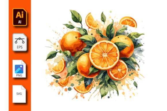 The Artistic Allure of Orange Fruit Watercolor