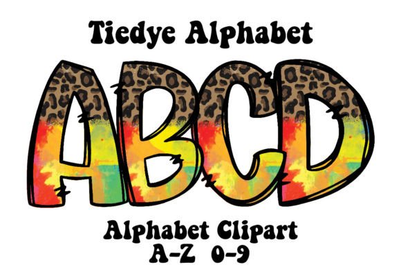 Wild and Free: Designing with Leopard Tiedye Alphabet Doodle Png